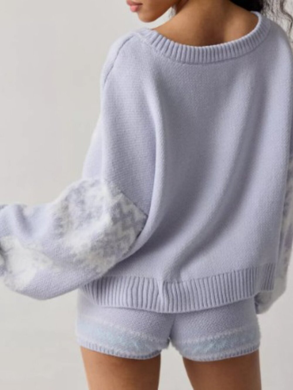 NEW 2PC Out From Under Hit The Slopes Fair Isle Sweater & Shorts Set - Picture 3 of 3